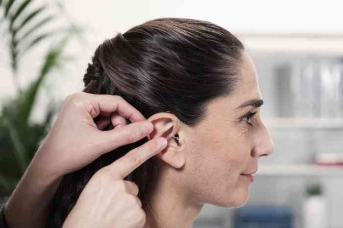 An in the ear hearing aid - right ear